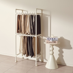 카트형 이동식 바지걸이 행거 2단