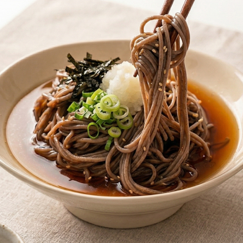 생면으로 만든 메밀&비빔 소바
