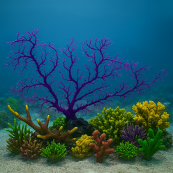 고고니아 L-60x41cm (SH8005L)-인조산호-원아쿠아