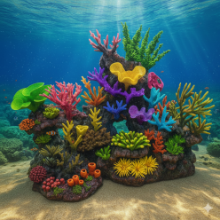 아일랜드 산호군락 L-6 1ST SET (200 x 70 x 100cm)-인조산호-원아쿠아