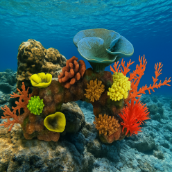 아일랜드 산호군락 SET J with PU corals (90 x 38 x 50cm-주문생산)-인조산호-원아쿠아