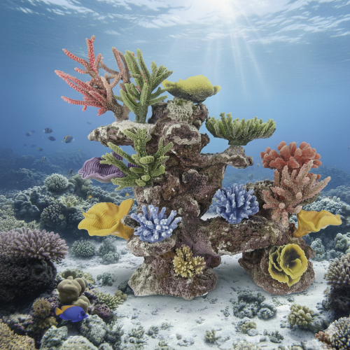 아일랜드 산호군락 SET G with PU corals (75 x 42 x 68cm-주문생산)-인조산호-원아쿠아