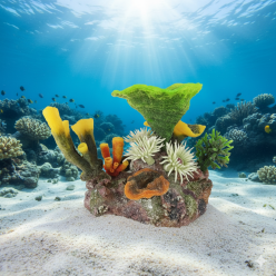 아일랜드 산호군락 SET D with PU corals (70 x 60 x 47cm-주문생산)-인조산호-원아쿠아