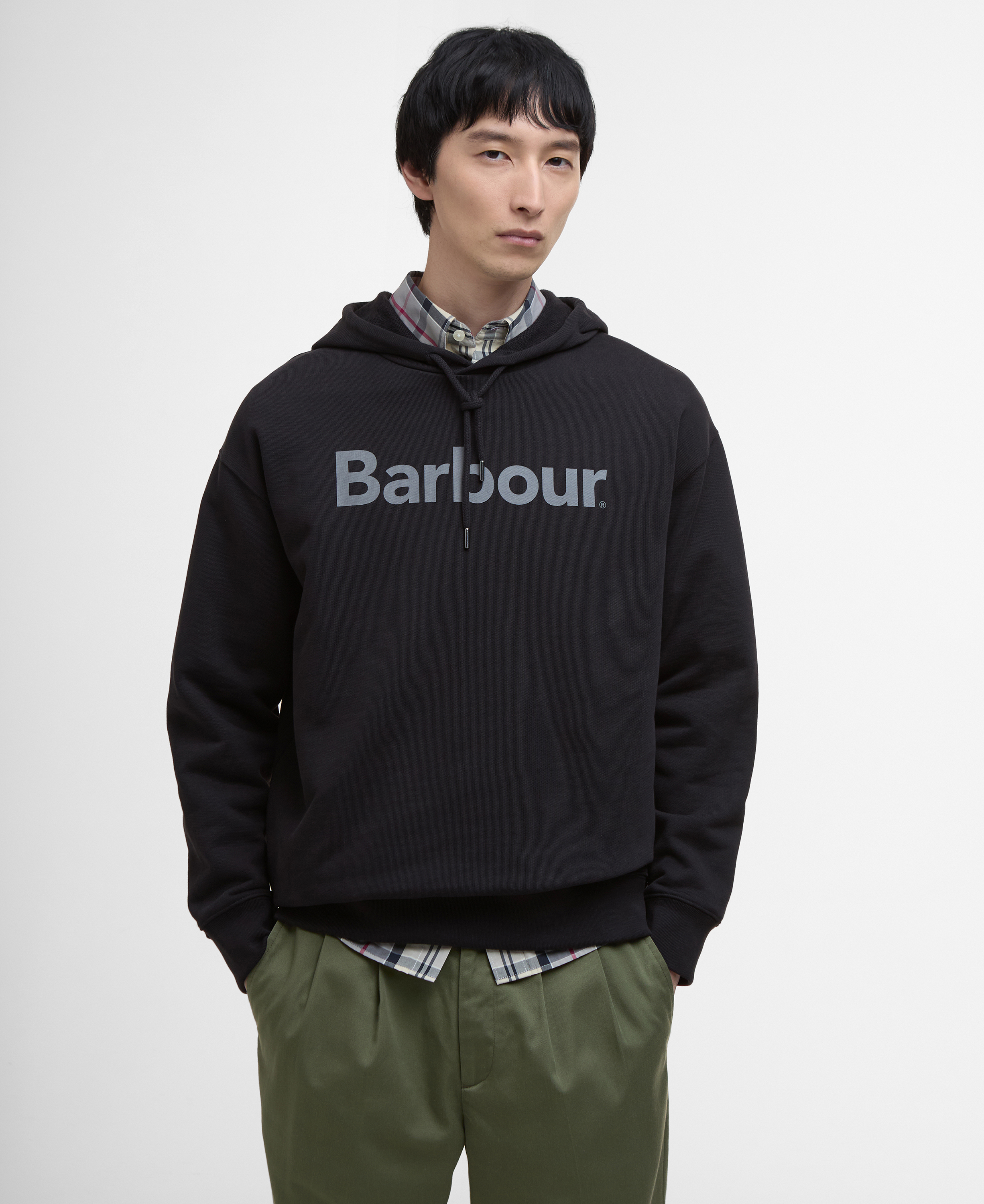 [25SS] 남성 블랙 Nicholas OS 후드 티셔츠