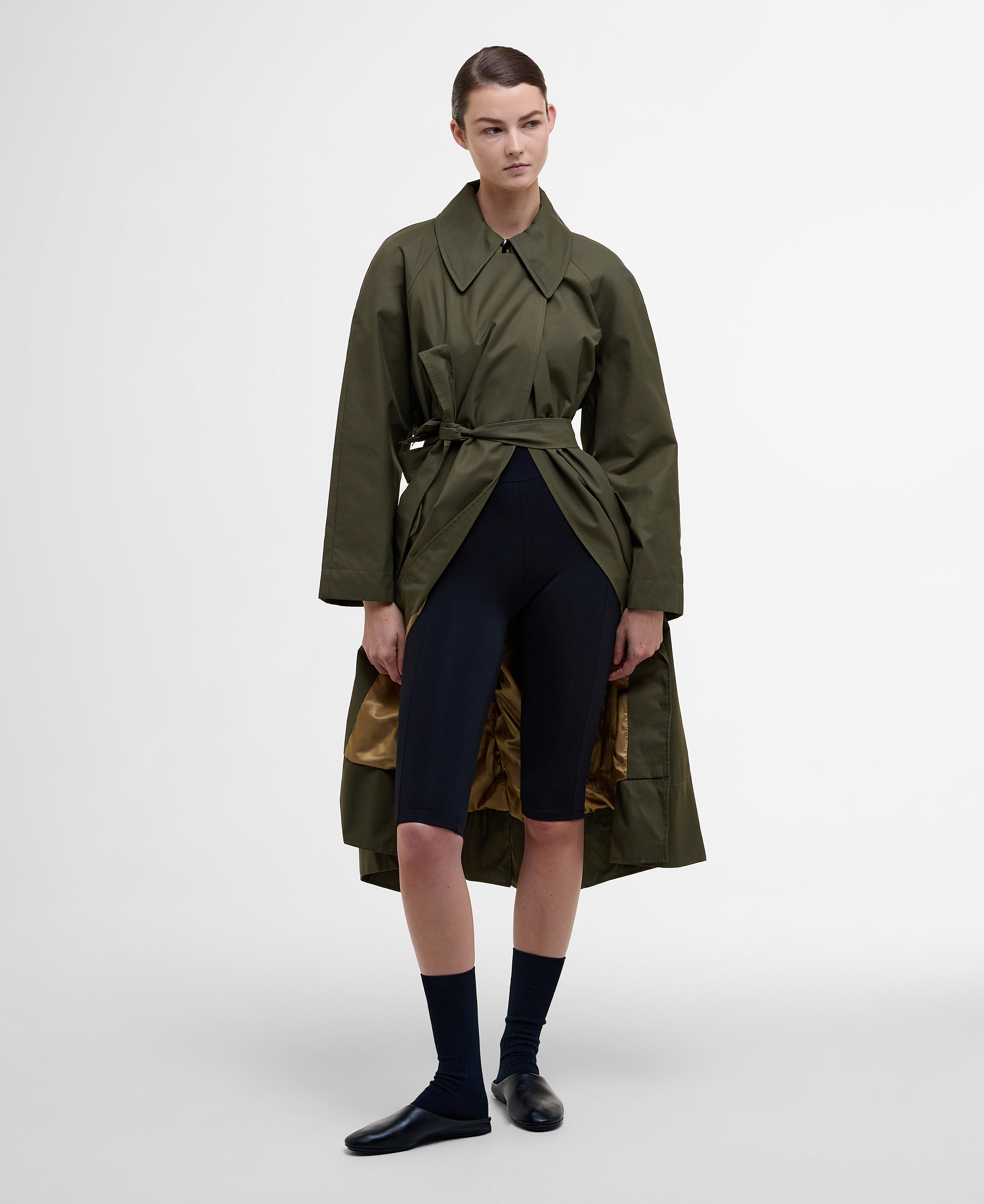 [25SS][Barbour X Alexa] 여성 올리브 Harley Showerproof 자켓