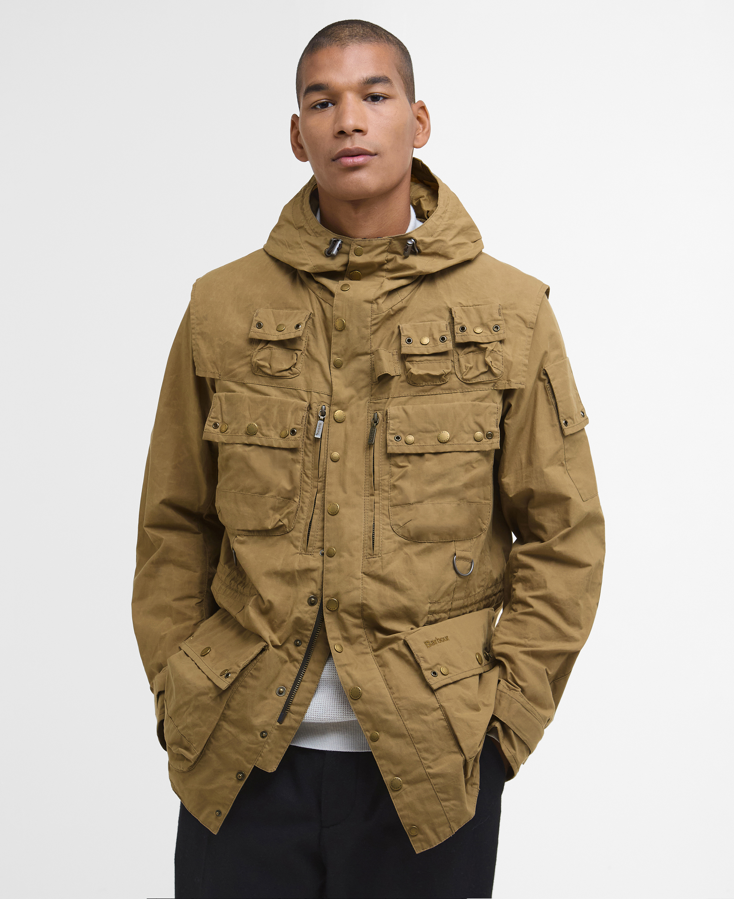 [25SS][Barbour X Tokihito] 남성 베이지 Field Utility 캐주얼 자켓