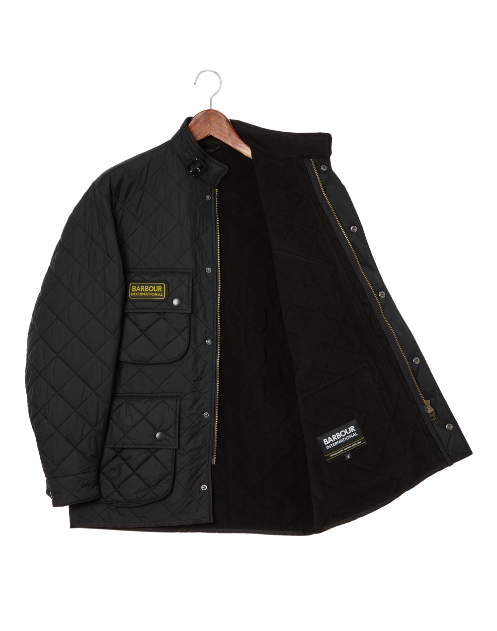 [25FW] 남성 블랙 B.Intl 인터내셔널 폴라 퀼팅자켓