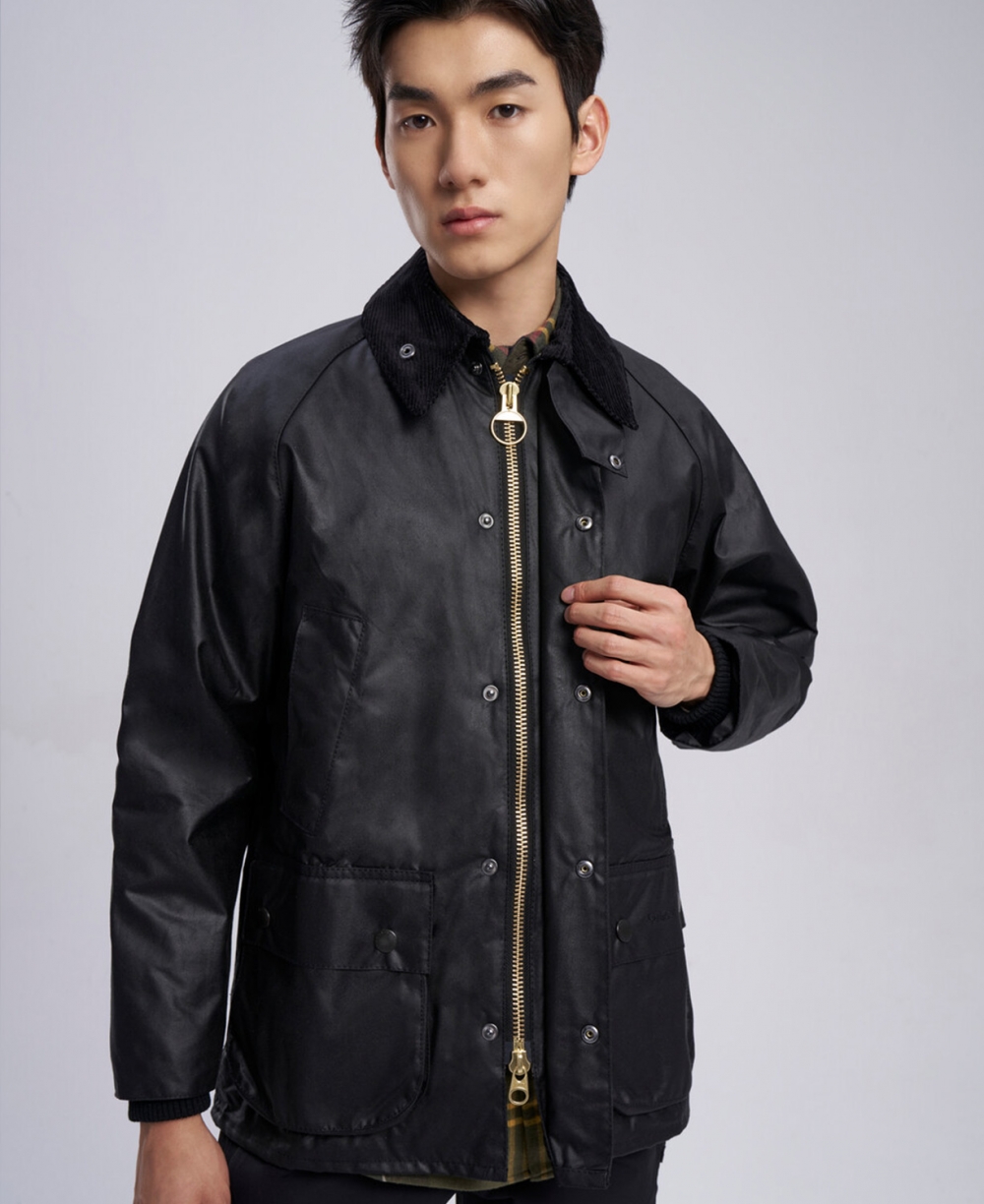[25FW] 남성 블랙 Bedale 왁스 자켓