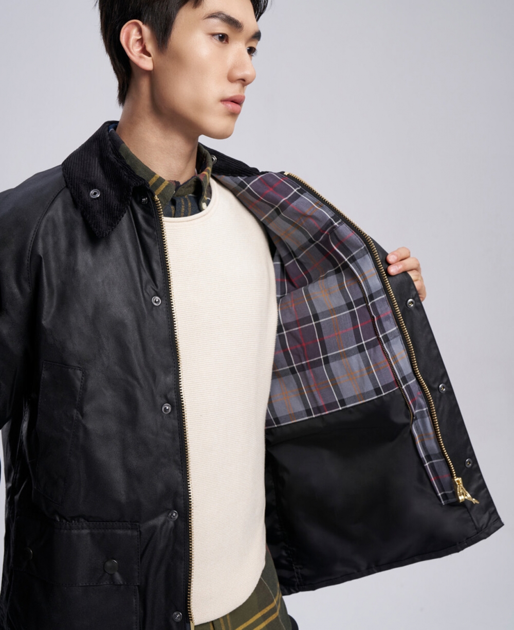 [25FW] 남성 블랙 Bedale 왁스 자켓