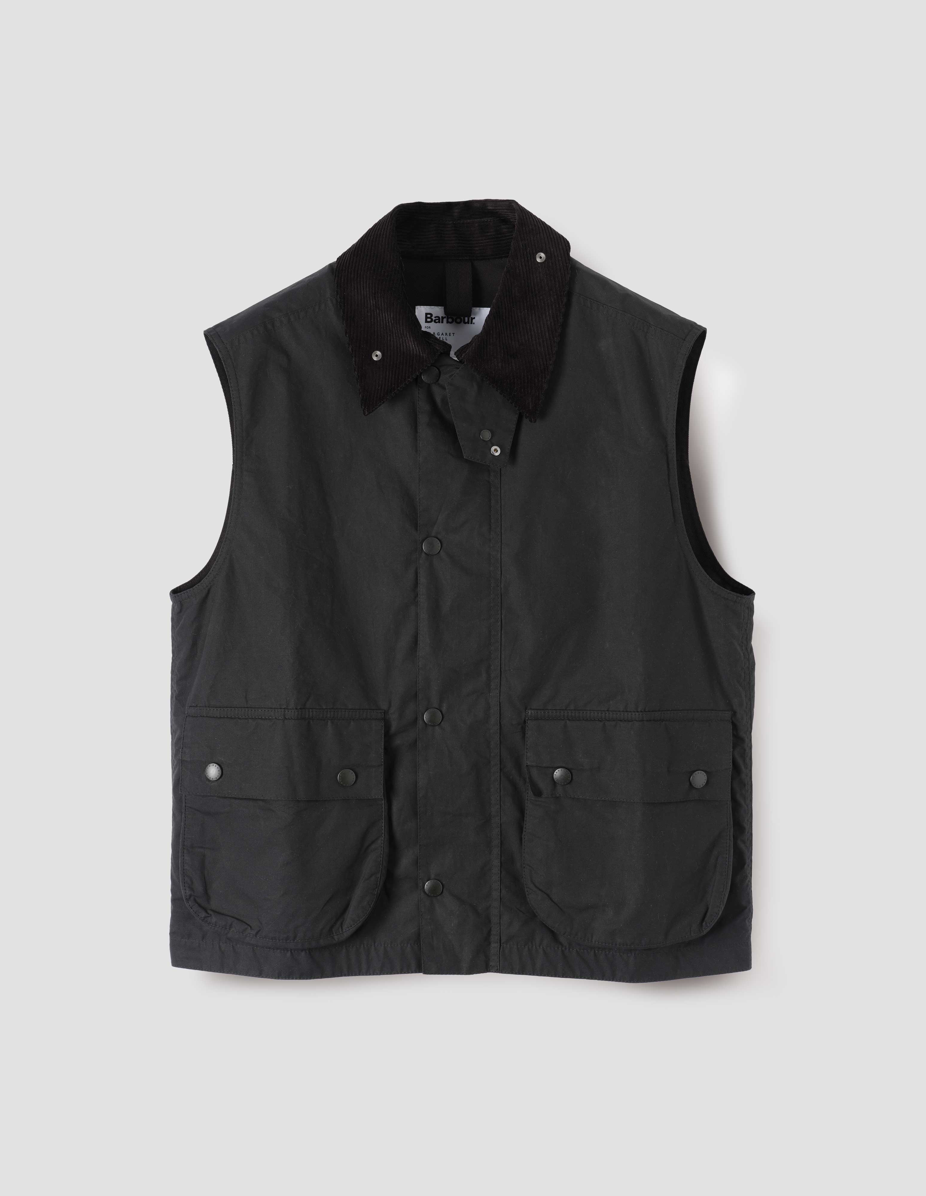 [Barbour x Margaret Howell] 남성 블랙 Bedale 캐주얼 베스트