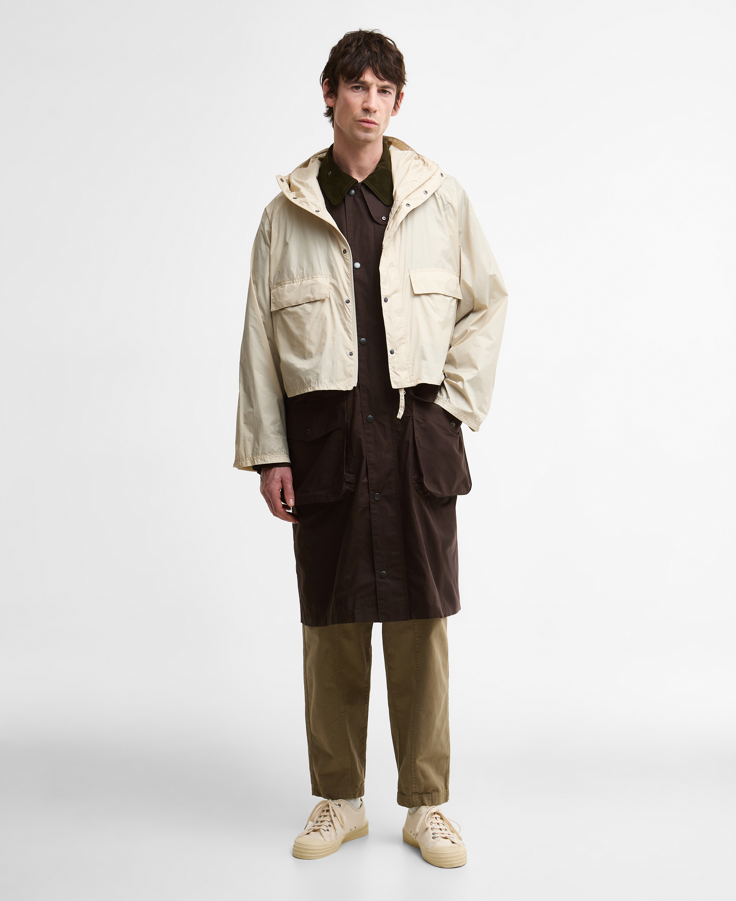 [Barbour X Kaptain Sunshine] 남성 올리브 Endurance 캐주얼 자켓