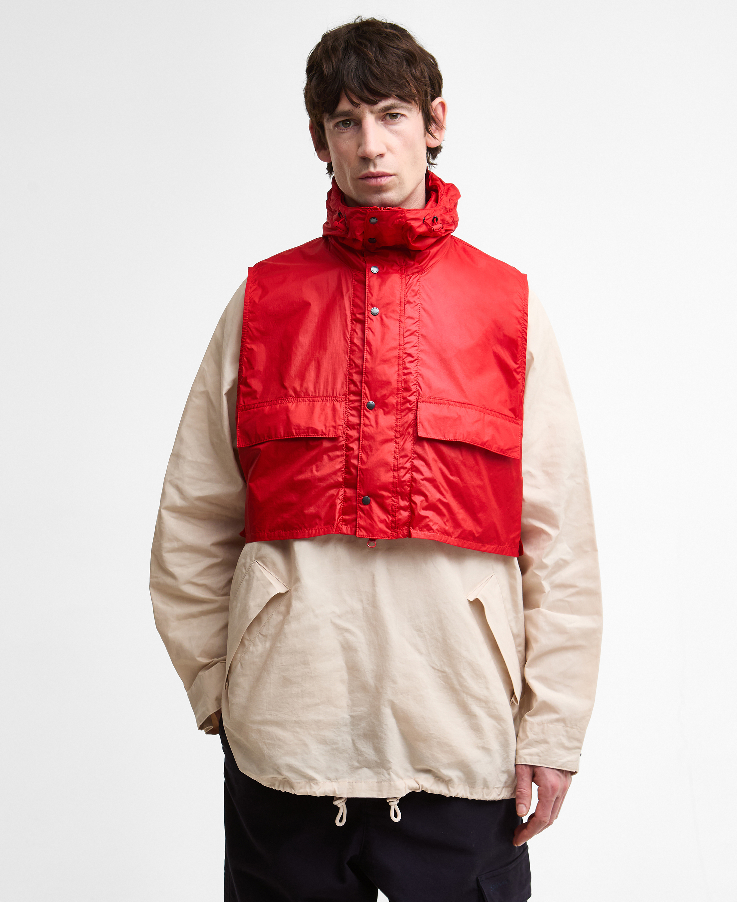 [Barbour X Kaptain Sunshine] 남성 아이보리 Transport Smock 캐주얼 자켓