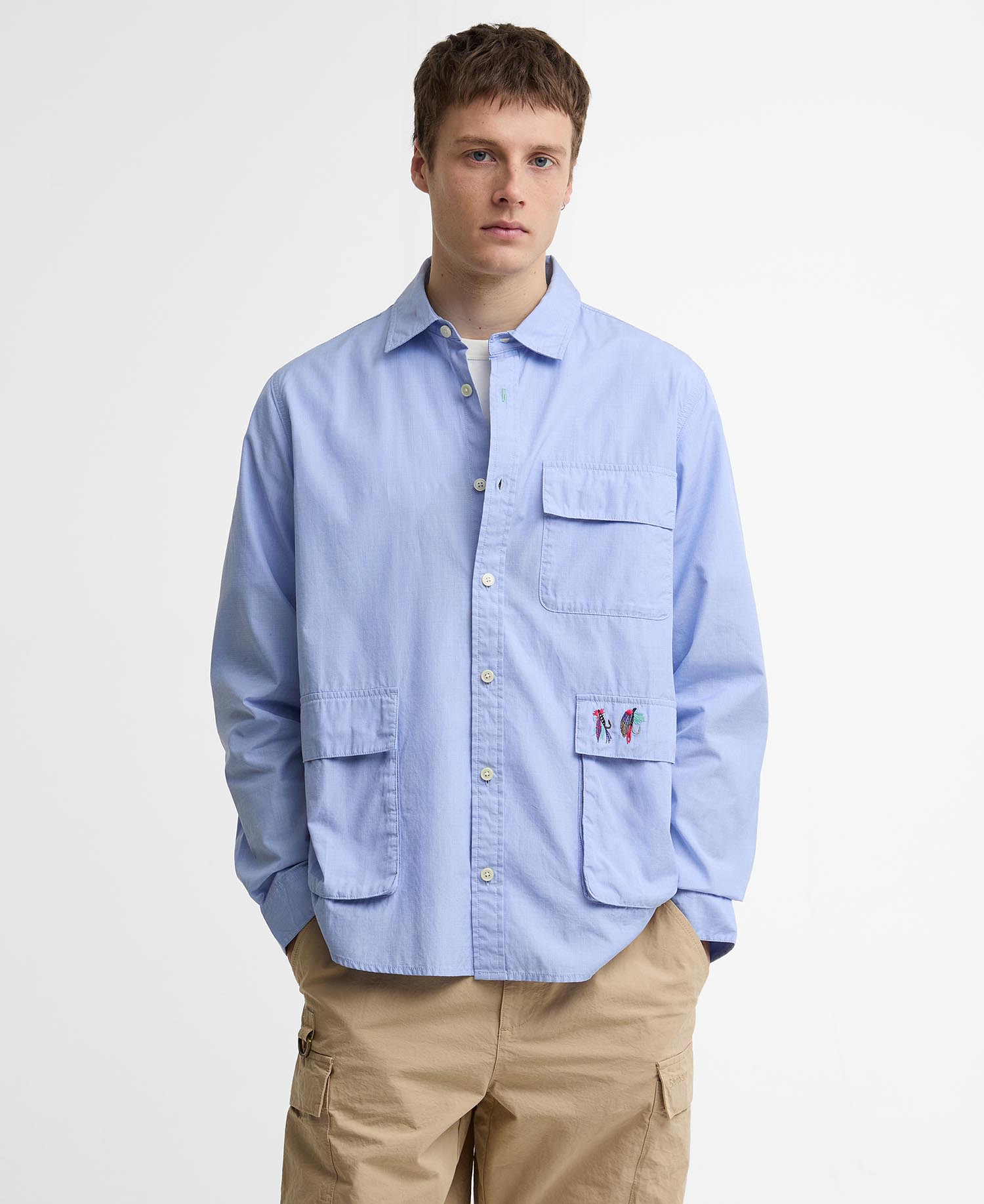 [Barbour x Paul Smith] 남성 블루 Swale 셔츠
