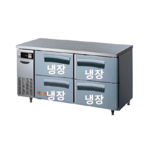 라셀르 카페형 결합식 테이블 LT-1524R-DD 우유서랍 1500 올냉장 냉장4칸  간냉식 올스텐