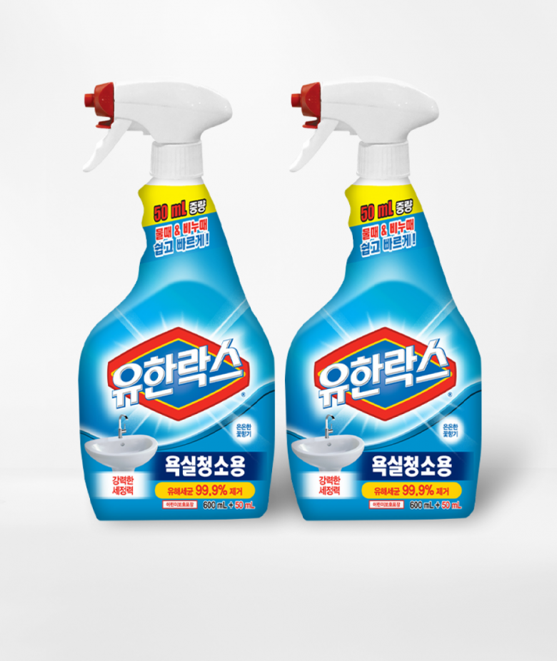 유한락스 욕실청소용 650ml 2개