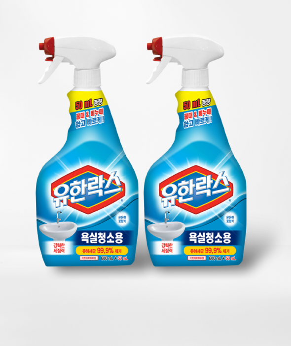 유한락스 욕실청소용 650ml 2개
