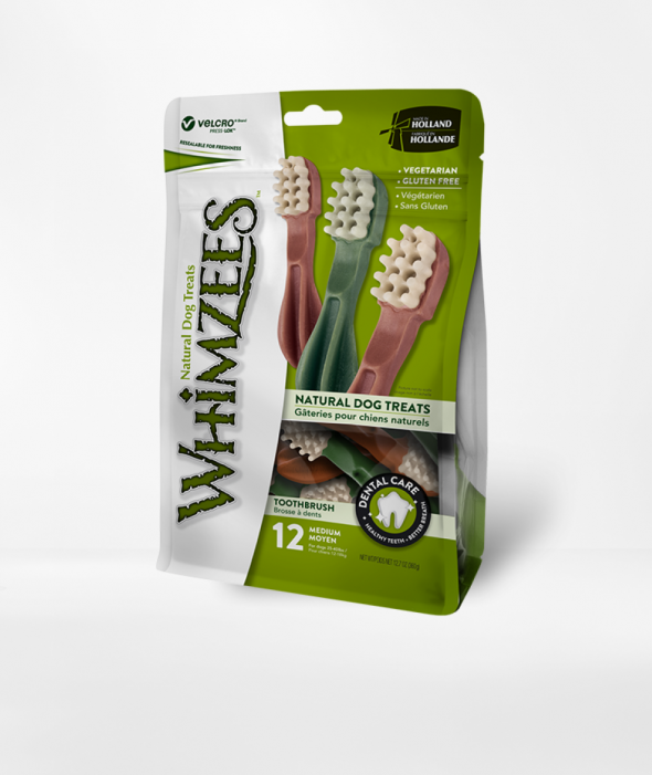 [중형견 M] 윔지스 강아지 덴탈껌 밸류백 칫솔 360g