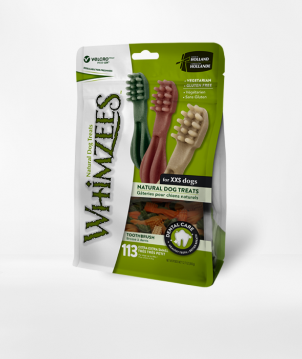 [소형견 XXS] 윔지스 강아지 덴탈껌 밸류백 칫솔 360g