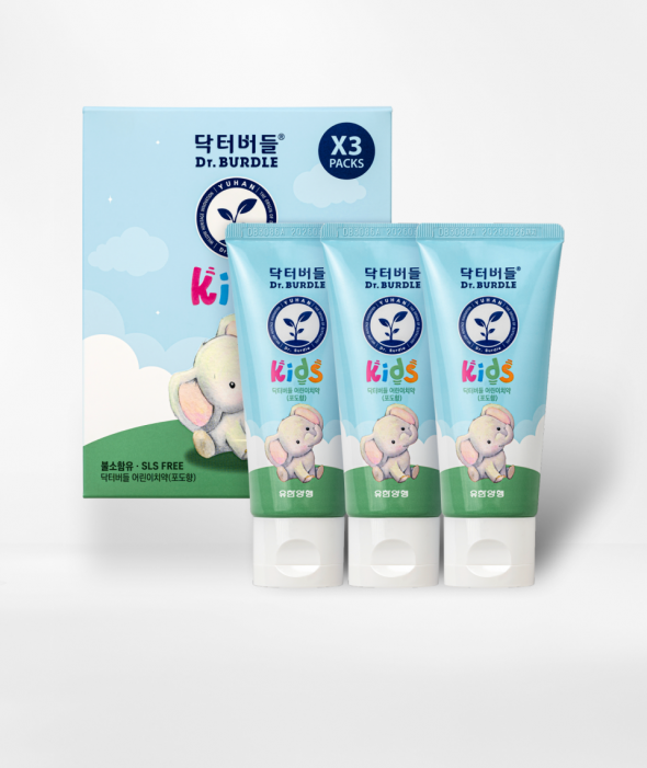 유아 키즈 치약 포도향 60g 3개 6개월 이상 <사용기한 : 26년 3월 23일> 닥터버들 불소 치약