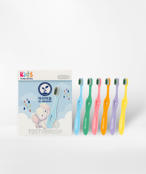 유아 키즈 2단계 칫솔 6개입<~5세 이하> 닥터버들