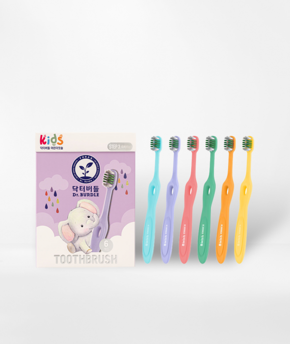 유아 키즈 3단계 칫솔 6개입<6세 이상> 닥터버들