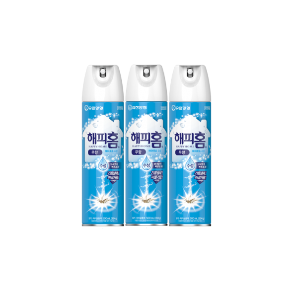 해피홈 에어로솔 수성(무향) 500ml 3입