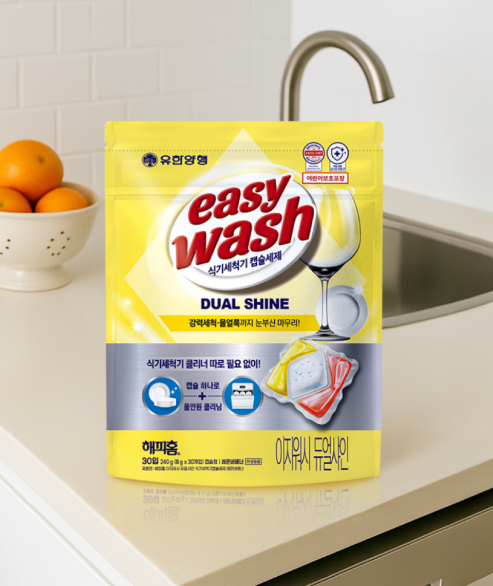듀얼샤인 식기세척기 캡슐세제 레몬(30입)