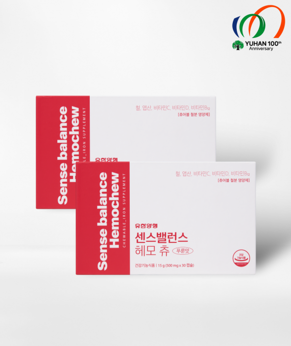 [100주년특가] 츄어블 철분제 헤모츄(30캡슐×2세트)