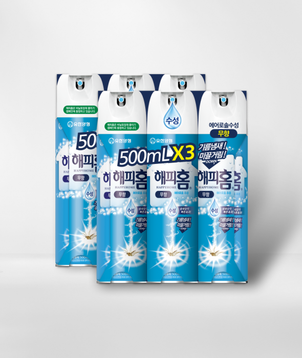 [얼리버그특가] 모기약 에어로솔 수성 무향(500ml×6개)