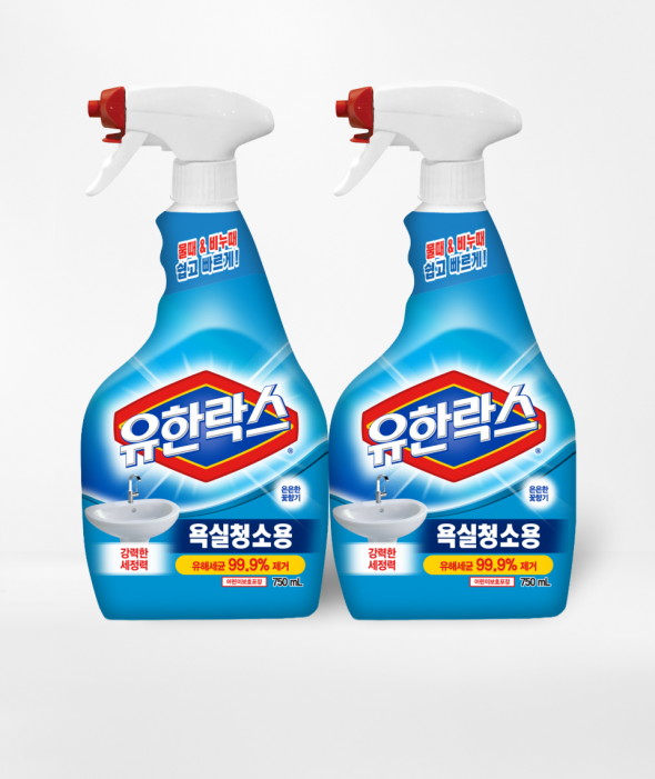 유한락스 욕실청소용 750ml+750ml