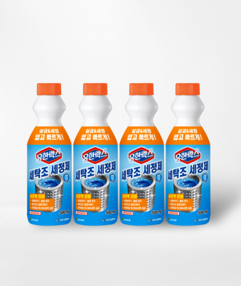 [장마특가] 유한락스 세탁조세정제(500ml&times;4개)