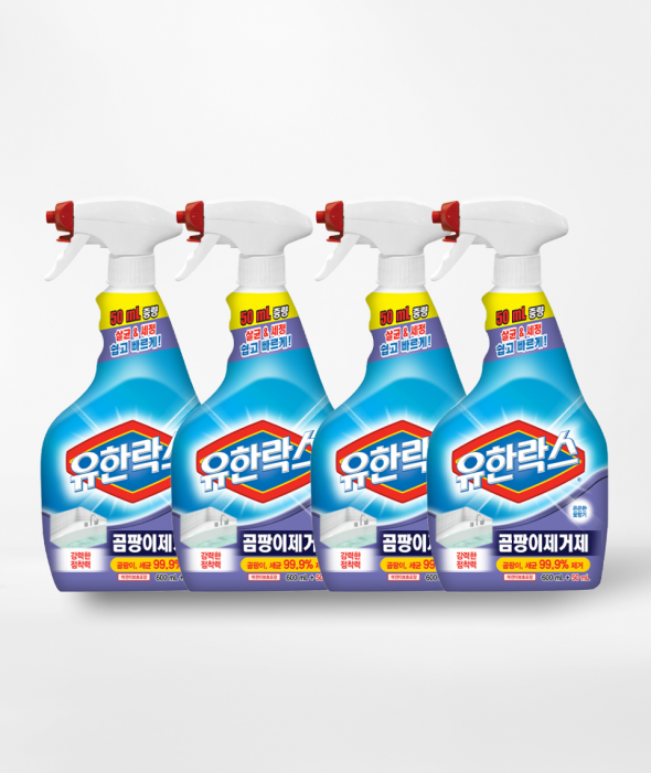 [클린전] 유한락스 곰팡이제거제(650ml x4개)