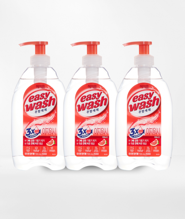 [클린전] 이지워시 주방세제 자몽소다(720ml x3개)