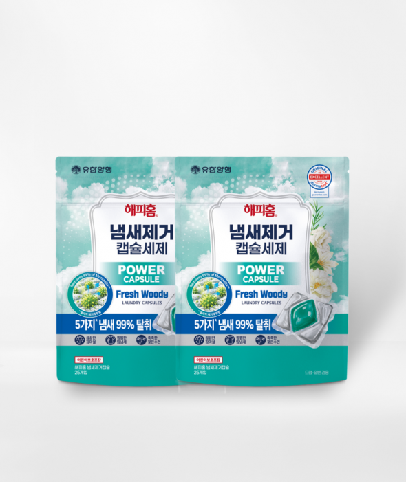 [클린전] 해피홈 냄새제거 캡슐세제 (25입 x2개)