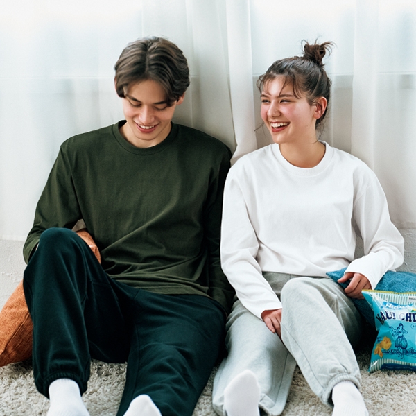 [프린트스타] 베이직 라운드 긴팔 티셔츠 (00102-CVL) [단체티 주문제작]