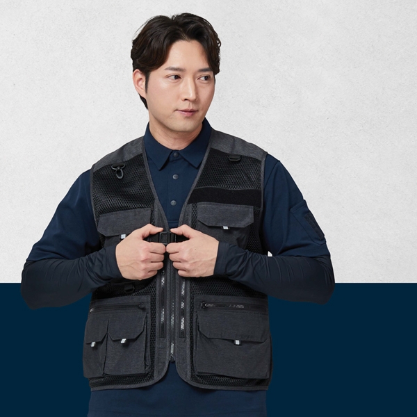 [아트윈] 12포켓 메쉬 조끼 (V-515, 516) [작업복 근무복 회사단체복 현장유니폼]