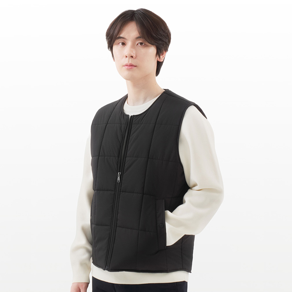 [랜더스] 라운드넥 사각 퀼팅 조끼 (LD-91W) [단체조끼 이벤트 행사 주문제작]