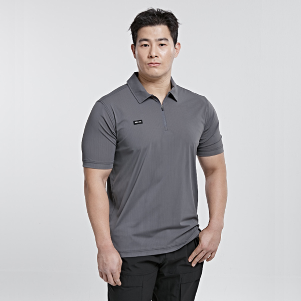 [K2 Safety] 쿨터치 집업 티셔츠 반팔 (TS-6203) [작업복 근무복 회사단체복 현장유니폼]