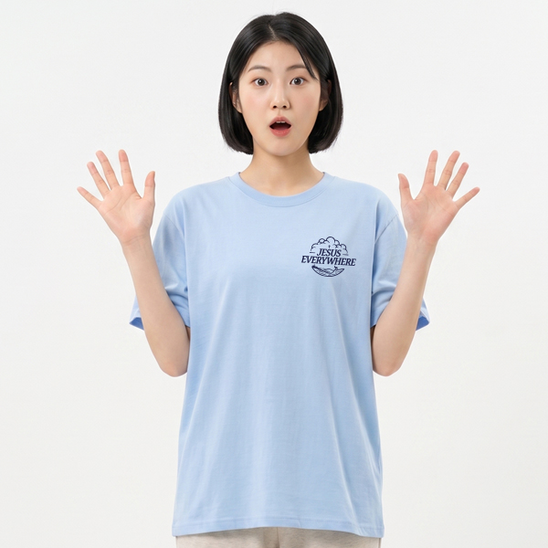 지저스 에브리웨어 [교회단체티 교회티 선교티셔츠 여름성경학교단체티 주문제작 메이크핫]
