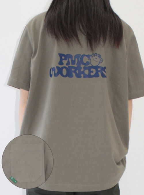 WORKERS POCKET T-SHIRTS (KHAKI)