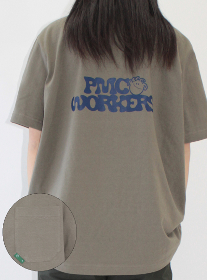 WORKERS POCKET T-SHIRTS (KHAKI)