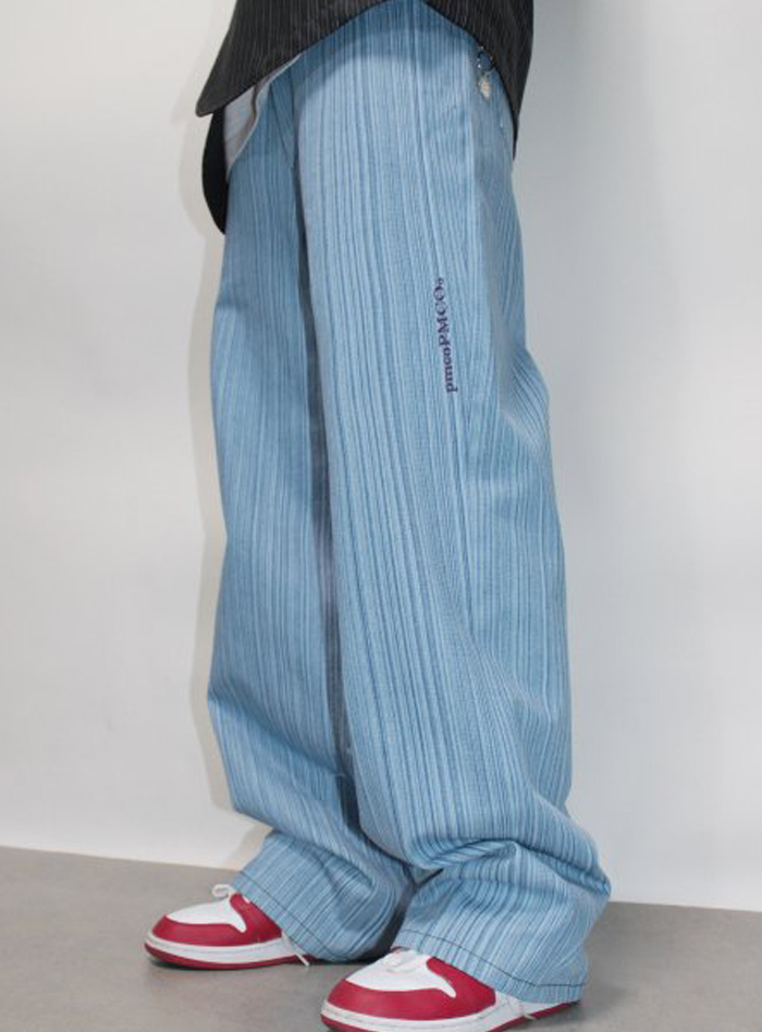 STRIPE DENIM PANTS (light BLUE)