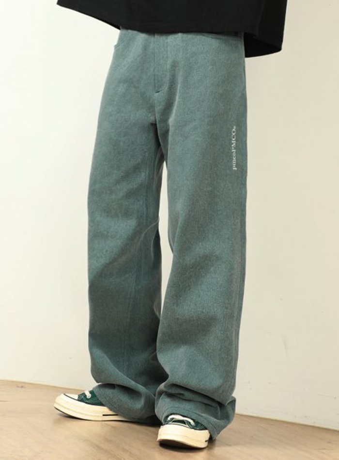 PIGMENT WIDE DENIM PANTS (GREEN)