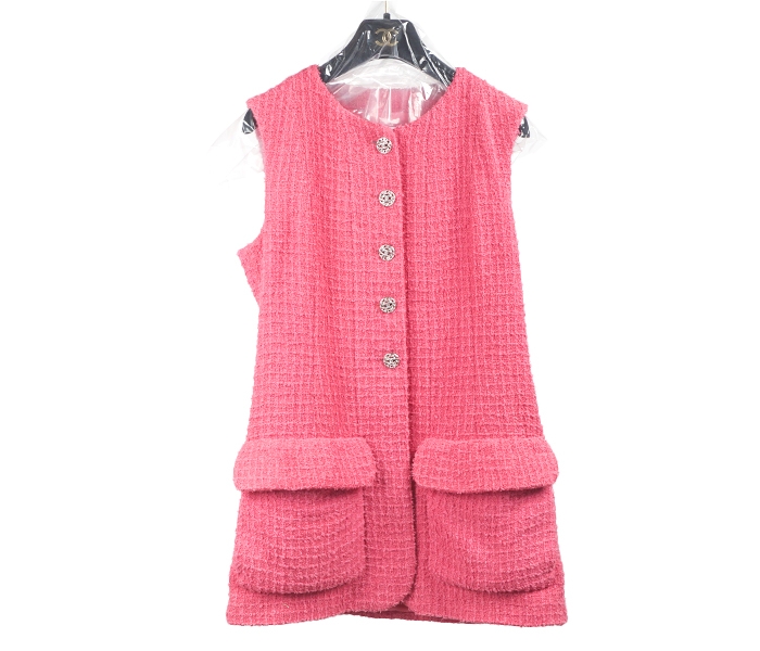 핑크 트위드 베스트 36 P72576 / 신품과 동일