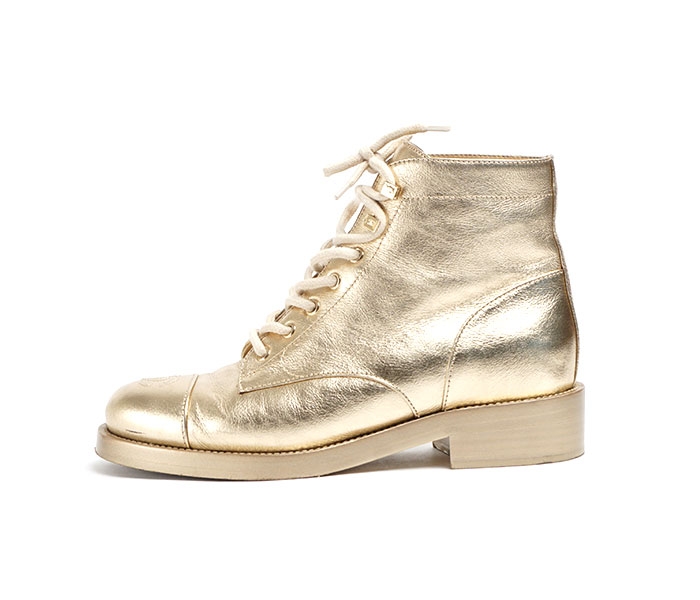 메탈릭 컴뱃 부츠 38.5