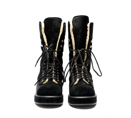 스웨이드 송치 레이스업 부츠 G39506 (37) / 미사용