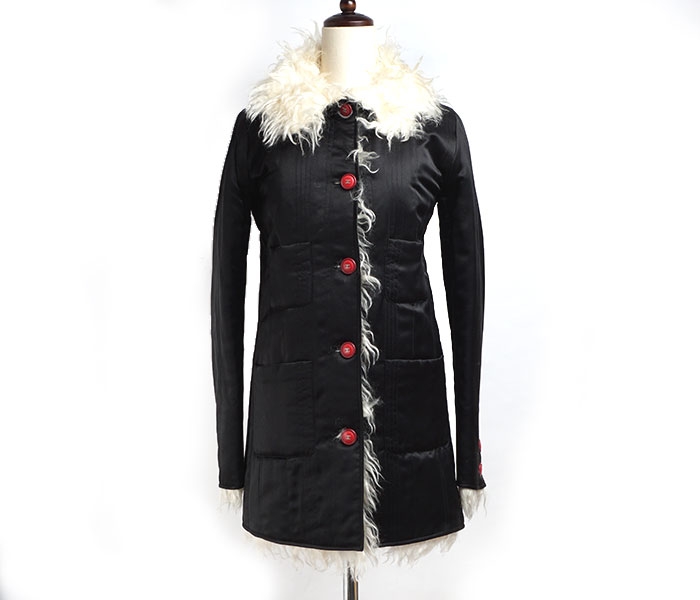 새틴 퍼 트리밍 자켓 34