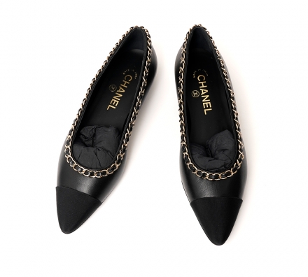 체인 발레리나 플랫 슈즈 G35389 (36 1/2) / 미사용