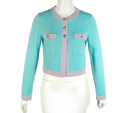 24C 캐시미어 배색 가디건 P76462 34