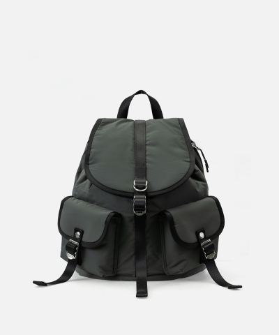 베이프릴 모노 백팩 (카키 그레이)